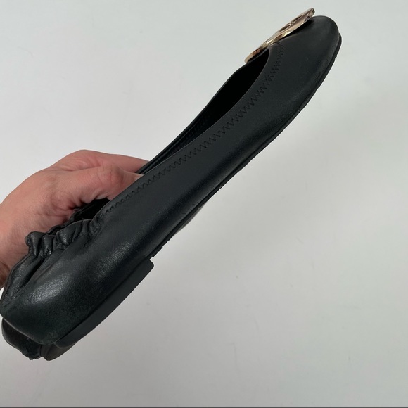 TORY BURCH Minnie travel ballet flats gold logo - Picture 8 of 10